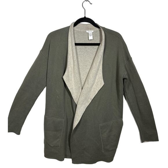 J. Jill Reversible Open Cardigan Sweater Drape Style Size XS Oversized Casual - Picture 1 of 11